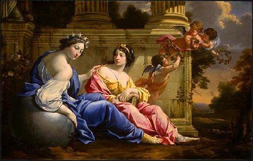 Simon Vouet The Muses Urania and Calliope oil painting image